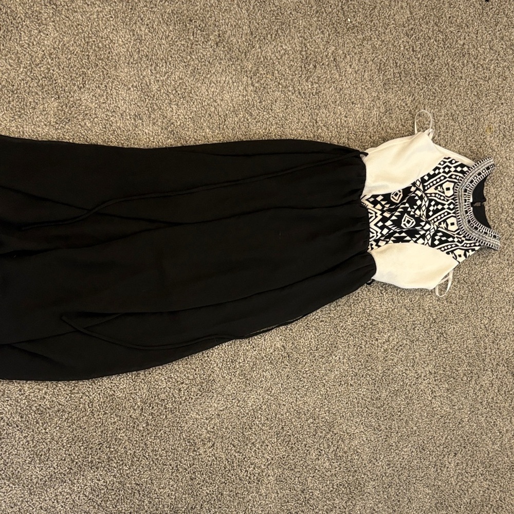 Elegant Black and White Kids Formal Dress